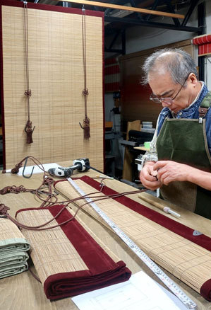 日本京都工作室手制传统竹帘在海外人气高涨 订单不断