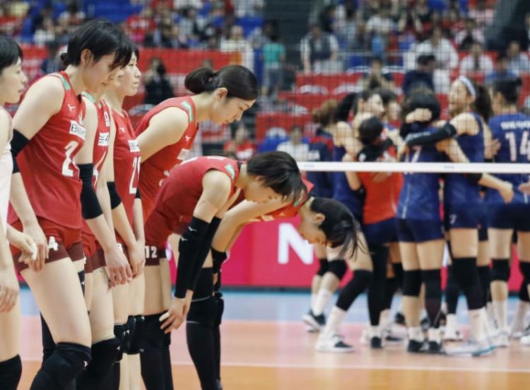 女子排球世界杯，日本对战韩国惜败