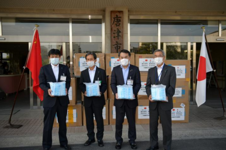 扬州市向友好城市日本唐津市，捐赠5万只医用口罩