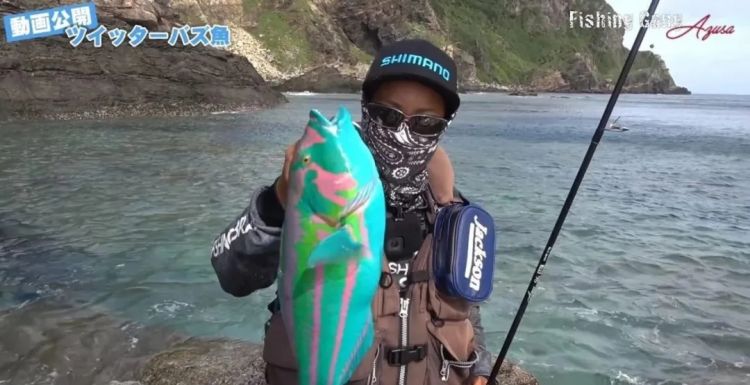 日本网友无意间钓到五彩怪鱼，到底是个什么东西？