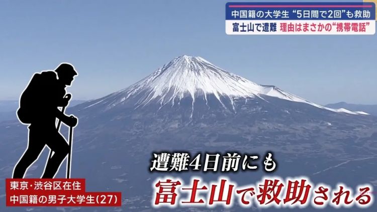 还来？中国20岁男子强闯富士山，摔断脚踝目前生死未卜…日本市长发怒：早就该收钱了
